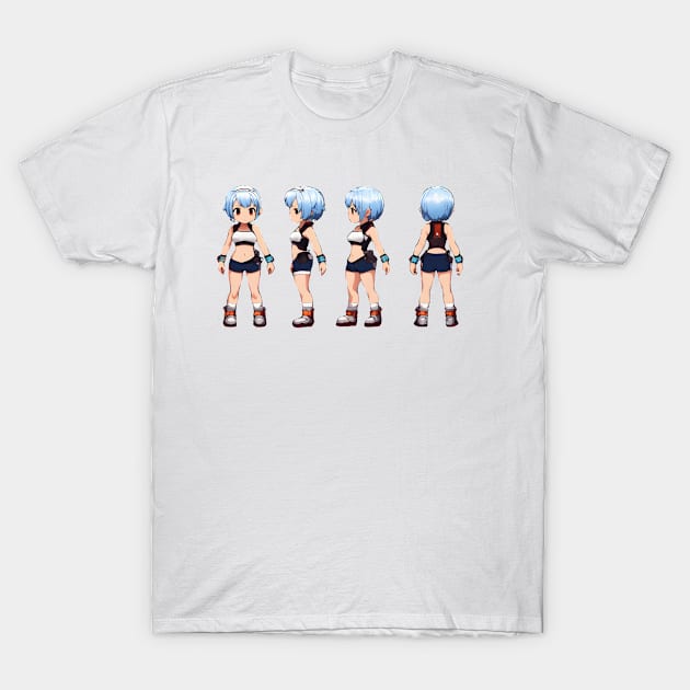 Cute Cartoon Girls T-Shirt by LENTEE